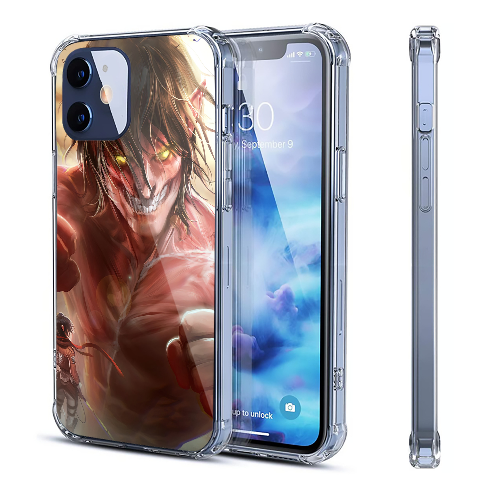 （画像用） 進撃の巨人 Attack on Titan 【iPhone 12シリーズ対応】透明スマホケース（クリアソフトケース）